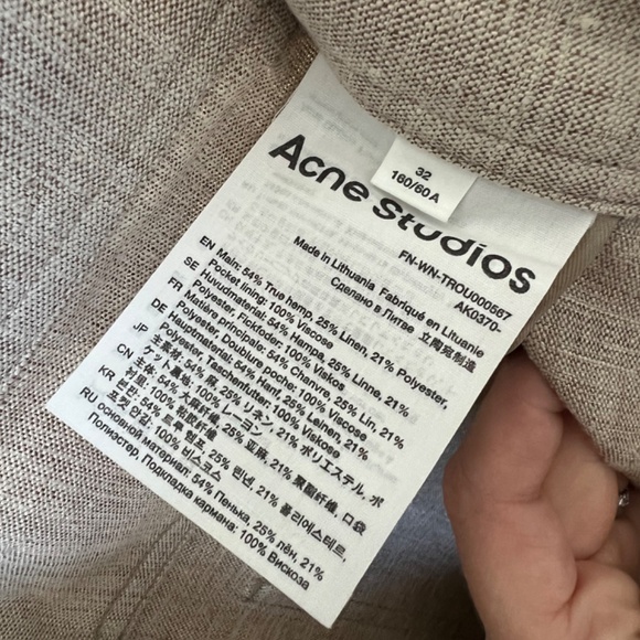 Acne Studios Linen/Hemp Pants - Picture 4 of 4